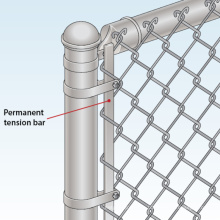 Residential PVC Chain Link Fence Fabric for High Security Fencing and Fence Gate